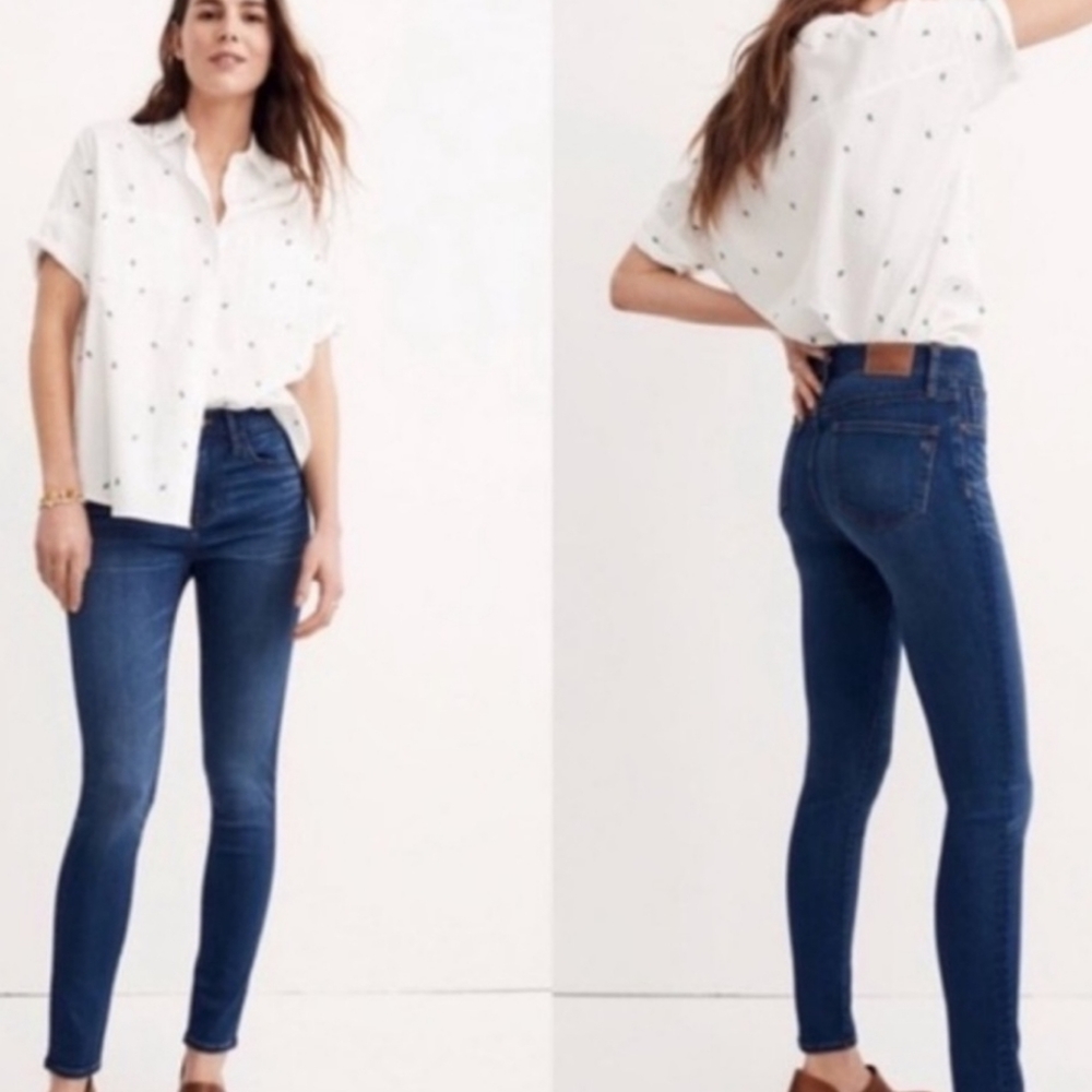Madewell 9" High Rise Skinny Jeans in Larkspur Wash, Size 28